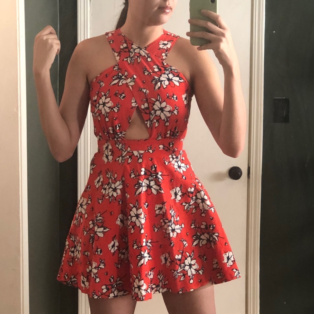 Abercrombie & Fitch cross front mini dress